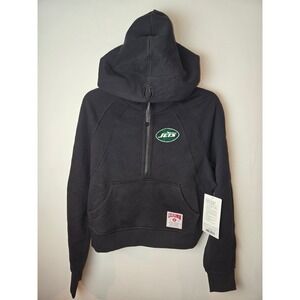 New York Jets womens lululemon Black Scuba Oversized Half-Zip Hoodie XS/S
